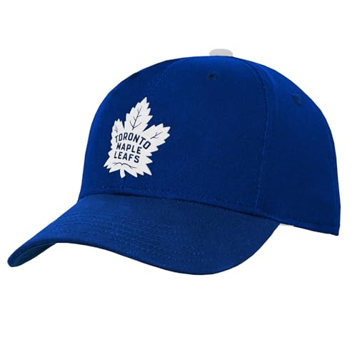 Outerstuff NHL Kids Youth 8-20 Offiziell lizenzierte vorgekrümmte Snapback-Mütze, Toronto Maple Leafs - Blau, Einheitsgröße von Outerstuff