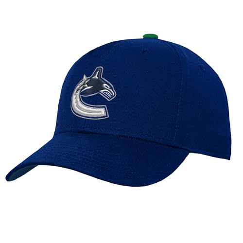 Outerstuff NHL Kids Youth 8-20 Offiziell lizenzierte vorgekrümmte Snapback-Mütze, Vancouver Canucks - Blau, Einheitsgröße von Outerstuff