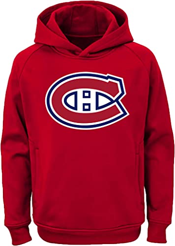 Outerstuff NHL Youth 8-20 Team Color Performance Primary Logo Pullover Sweatshirt Hoodie, Montreal Canadiens Red, 18-20 von Outerstuff