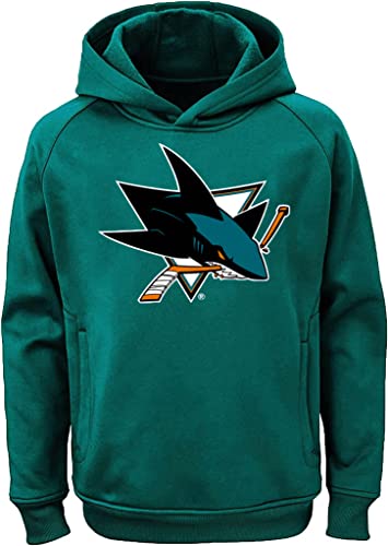Outerstuff NHL Youth 8-20 Team Color Performance Primary Logo Pullover Sweatshirt Hoodie, San Jose Sharks Teal, 10-12 von Outerstuff