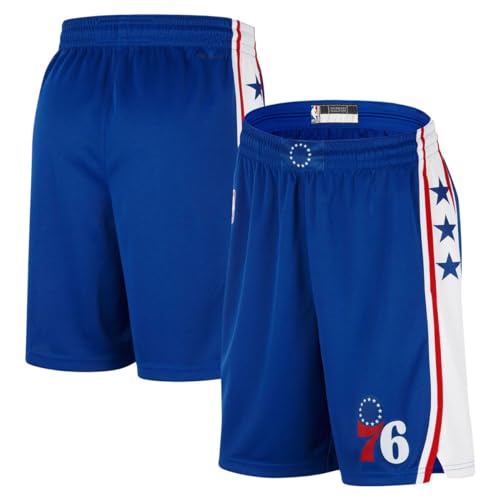Outerstuff Philadelphia 76ers NBA Kids Youth 8-20 Icon Edition Blue On-Court Swingman Performance Shorts, Blau, 18-20 von Outerstuff