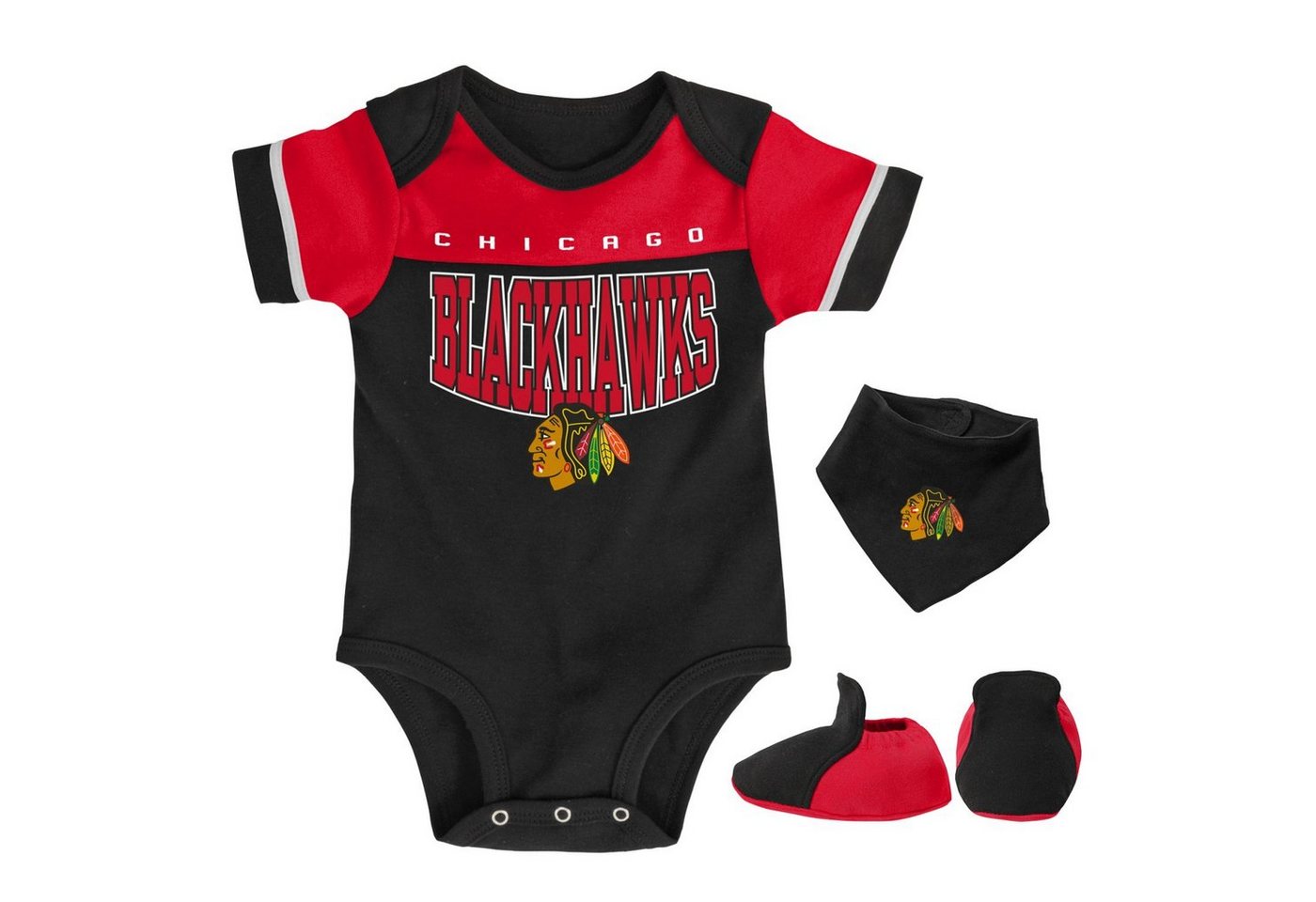 Outerstuff Print-Shirt Outerstuff Bib & Bootie Set Chicago Blackhawks von Outerstuff