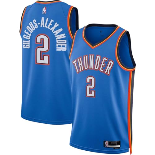 Shai Gilgeous-Alexander Oklahoma City Thunder NBA Kinder Jugend 8-20 Blue Icon Edition Swingman Jersey, Blau, 8 von Outerstuff
