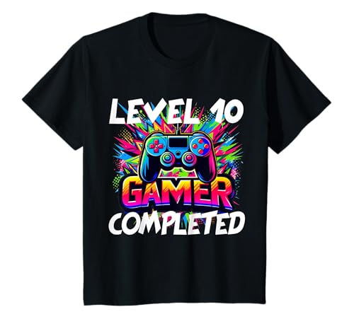 Geburtstagsshirt Mädchen 10 Jahre alt Gamer Zocker Level Game T-Shirt Geburtstagsshirt Mädchen 10 Jahre alt Gamer Zocker Level Game T-Shirt von Outfit Kinder-Geburtstag Geschenk-Idee Kind Junge