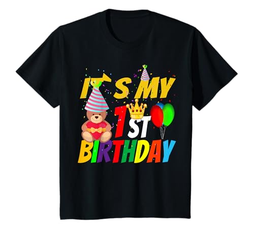 Geburtstagsshirt Junge Mädchen 1 Jahr alt Kleinkind First T-Shirt von Outfit Kinder-Geburtstag Geschenk-Idee Kind Spruch