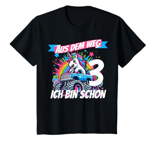 Geburtstagsshirt Mädchen 3 Jahre alt Einhorn Monster Truck T-Shirt Geburtstagsshirt Mädchen 3 Jahre alt Einhorn Monster Truck T-Shirt von Outfit Kinder-Geburtstag Geschenk-Idee Kind Spruch