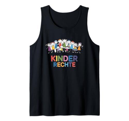 Cooles Kinder Outfit mit Aufschrift Kinderrechte Tank Top von Outfit Kinderrechte, Heidarleiki
