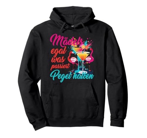 JGA Heirat Braut Crew Spruch Mädels Pegel halten Flamingos Pullover Hoodie JGA Heirat Braut Crew Spruch Mädels Pegel halten Flamingos Pullover Hoodie von Outfit Polterabend Junggesellinnenabschied Poltern