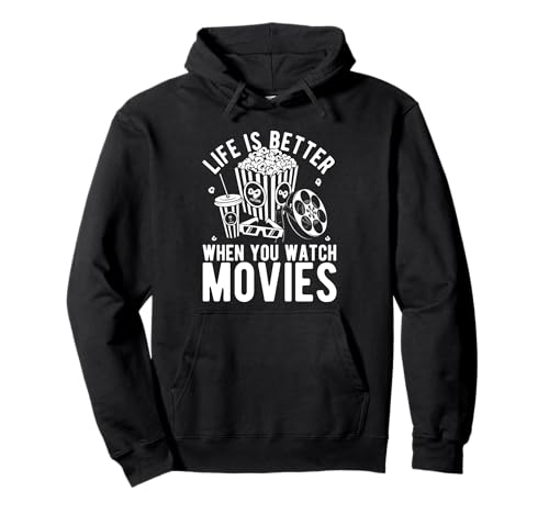 Das Leben ist Besser, wenn Man Filme Sieht Pullover Hoodie von Outfit für den Familienfilmabend