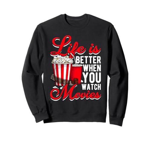 Das Leben ist Besser, wenn Man Filme Sieht Sweatshirt von Outfit für den Familienfilmabend