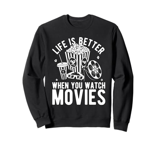 Das Leben ist Besser, wenn Man Filme Sieht Sweatshirt von Outfit für den Familienfilmabend