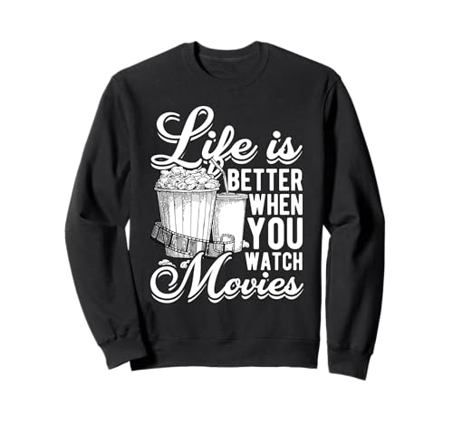 Das Leben ist Besser, wenn Man Filme Sieht Sweatshirt von Outfit für den Familienfilmabend