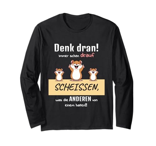 Herren Kleidung Tier Motiven Damen lustige Sprüche Hamster Langarmshirt von Outfit mit Aufdruck witzige Tiere Geschenk Mode