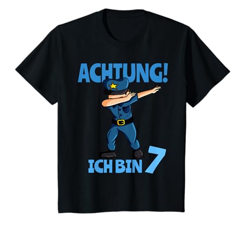 Polizei 7. Geburtstag Jungen 7 Jahre Geschenk Polizist T-Shirt von Outfit zum 7. Polizei-Geburtstag