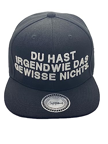 Outfitfabrik Snapback Cap Stickerei Du hast irgendwie das gewisse Nichts! in schwarz von Outfitfabrik