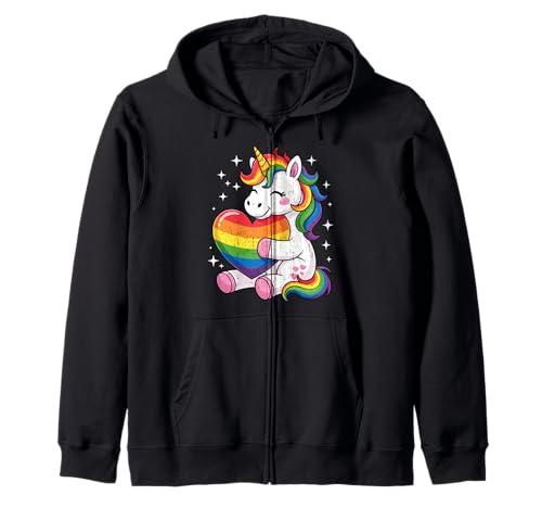 LGBTQ Regenbogen Einhorn Sweet Pride Design für Kinder Kapuzenjacke LGBTQ Regenbogen Einhorn Sweet Pride Design für Kinder Kapuzenjacke von Outfits for LGBT Pride Month.