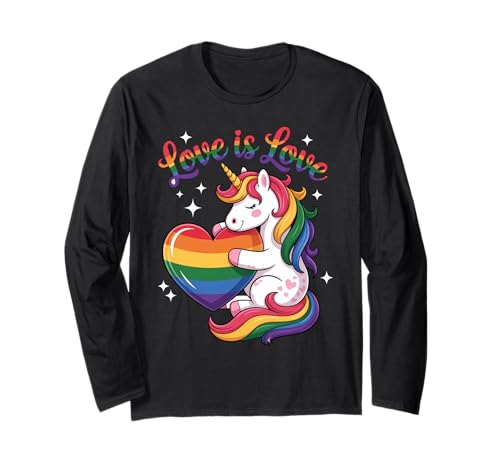 Niedliches LGBTQ Einhorn mit Regenbogen-Liebe für Kinder Geschenk Langarmshirt Niedliches LGBTQ Einhorn mit Regenbogen-Liebe für Kinder Geschenk Langarmshirt von Outfits for LGBT Pride Month.