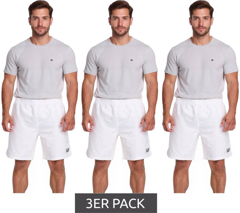 3er Sparpack Outfitter OCEAN FABRICS Trainings-Shorts für Herren nachhaltige Sport-Hose Tahi Match OUT-M-1032-OTW Weiß 3er Sparpack Outfitter OCEAN FABRICS Trainings-Shorts für Herren nachhaltige Sport-Hose Tahi Match OUT-M-1032-OTW Weiß von Outfitter