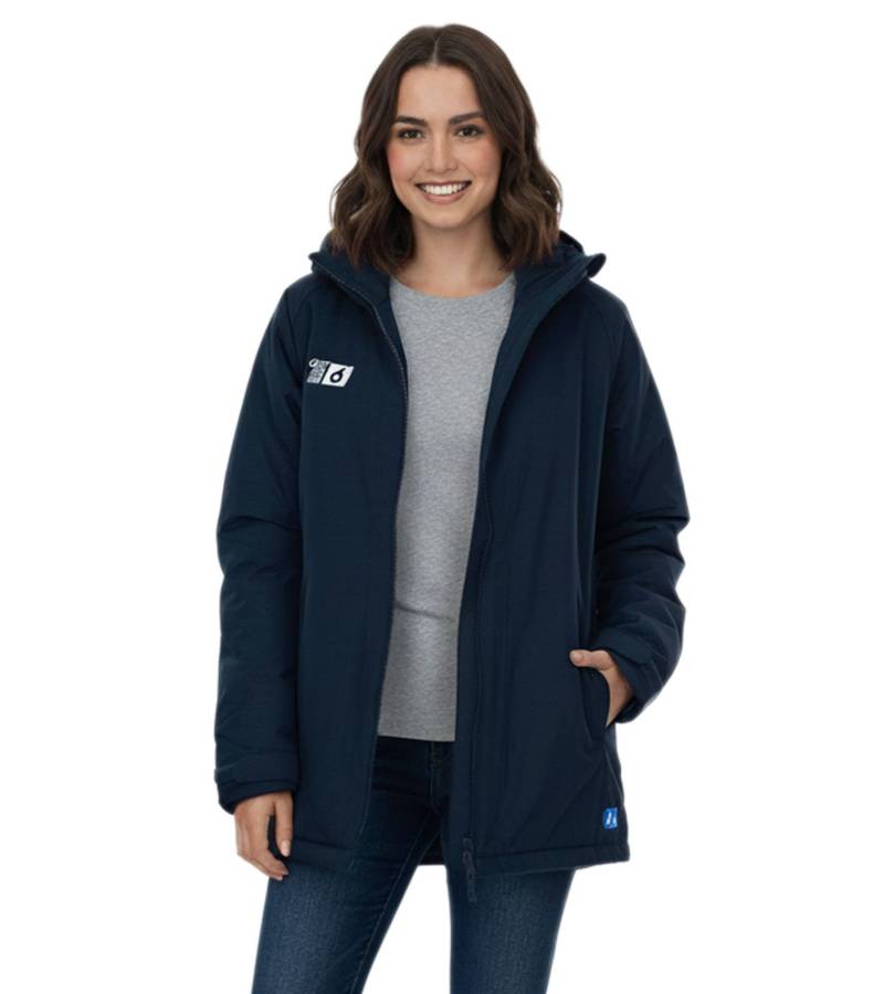 Outfitter OCEAN FABRICS TAHI Damen nachhaltige Winter-Jacke mit verstellbarer Kapuze Herbst-Jacke OUT-W-1035-OTW-42 Dunkelblau von Outfitter