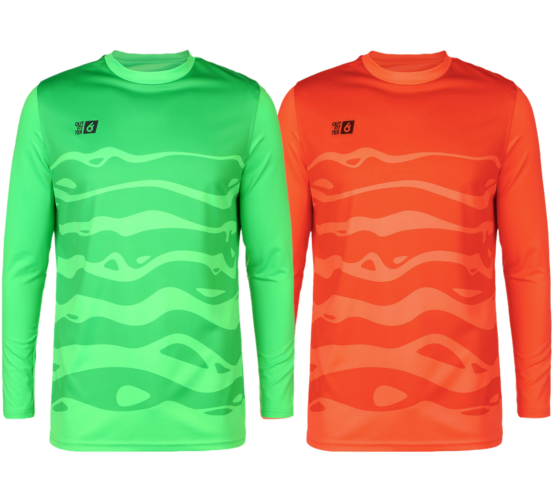 Outfitter OCEAN FABRICS Tahi Herren Torwart-Trikot Feuchtigkeitsregulierend und Schnelltrocknend Langarm-Shirt Fußball Longsleeve OUT-M-1033-OTW in Orange oder Grün Outfitter OCEAN FABRICS Tahi Herren Torwart-Trikot Feuchtigkeitsregulierend und Schnelltrocknend Langarm-Shirt Fußball Longsleeve OUT-M-1033-OTW in Orange oder Grün von Outfitter