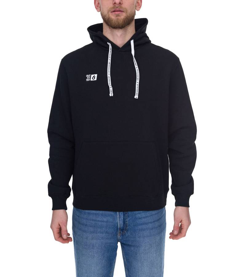 Outfitter Ocean Fabrics Thai Herren Hoodie nachhaltiger Kapuzen-Pullover im Basic-Style OUT-M-1003-OTW-03 Schwarz von Outfitter