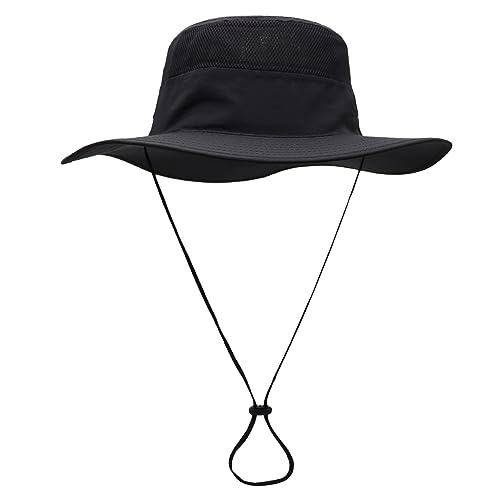 Outfly Breite Krempe Sonnenhut für Herren Damen Mesh Bucket Hat Leichter Bonnie Hut Outdoor Angelhut von Outfly