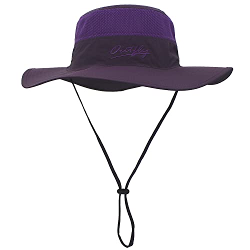 Outfly Breite Krempe Sonnenhut für Herren Damen Mesh Bucket Hat Leichter Bonnie Hut Outdoor Angelhut von Outfly