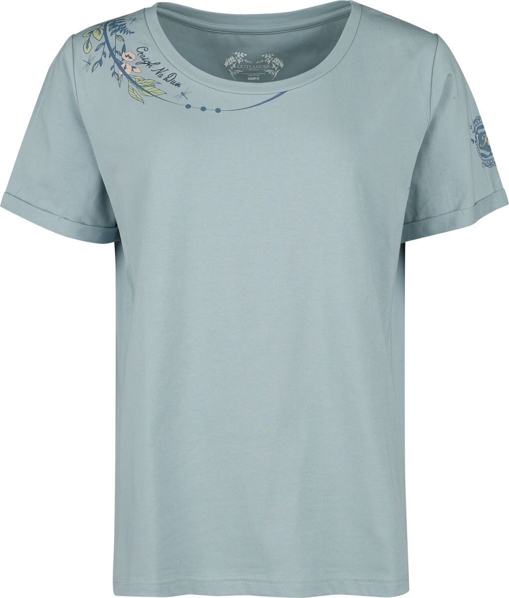 Outlander T-Shirt - Craigh Na Dun - S bis XXL - für Damen - Größe L - blau  - EMP exklusives Merchandise! von Outlander