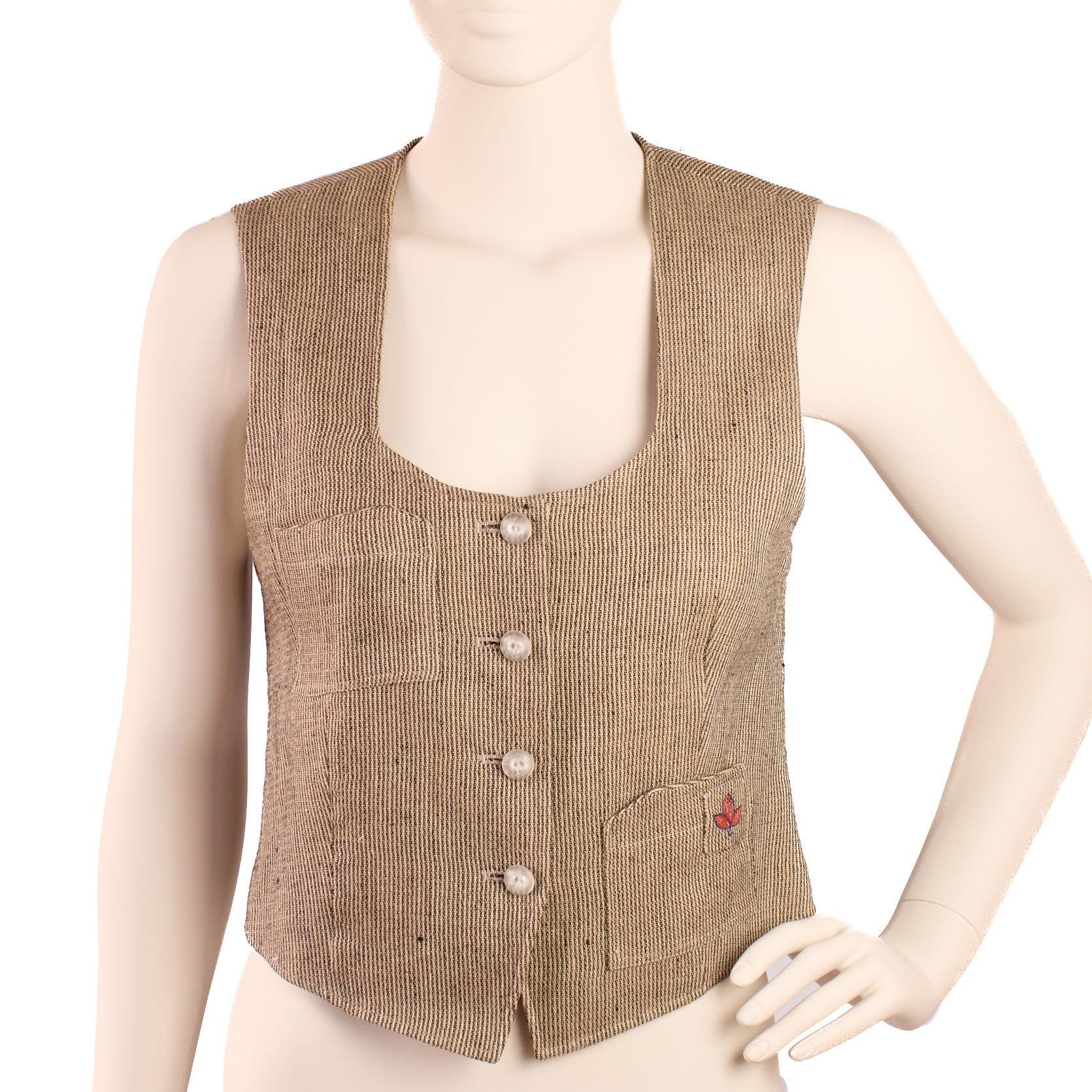 Weste Wolle-Leinen Gr. 38 von OutletLotusblau