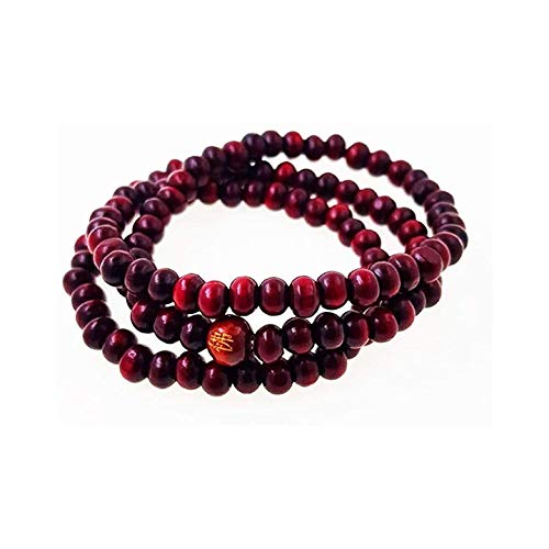 Outletissimo Halskette Armband tibetischer Mala Tibet Rosenkranz Buddha Naturholz ET87 von OUTLETISSIMO