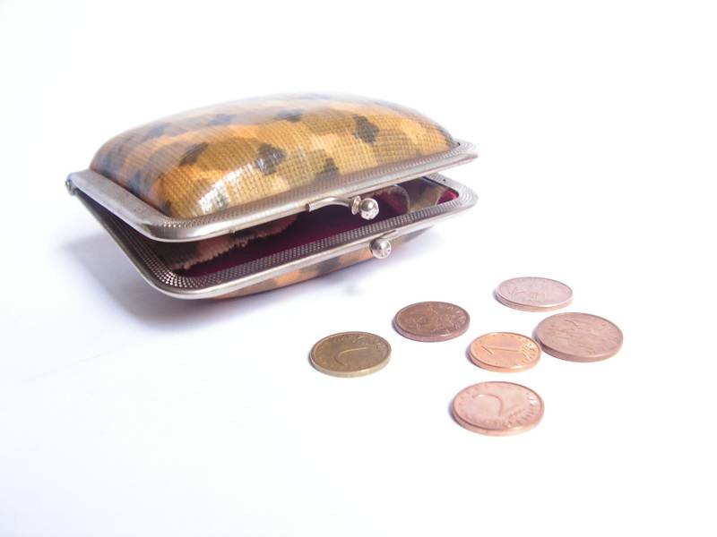 Vintage Geldbörse Frau Metall Kunststoff Kleine Retro Mini Kosmetiktasche Kuss Schloss Münzfach Mini-Vinyl-Geldbörse von OutlivedMemories