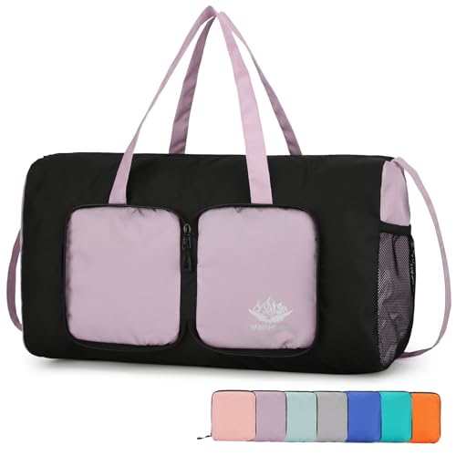 Outplea Faltbarer Sporttasche Klein, 20L Nylon Fitnesstasche Damen Herren Ultraleicht, Trainingstasche Sport Gym Bag für Yoga Weekender Reise Handgepäck, Lila von Outplea