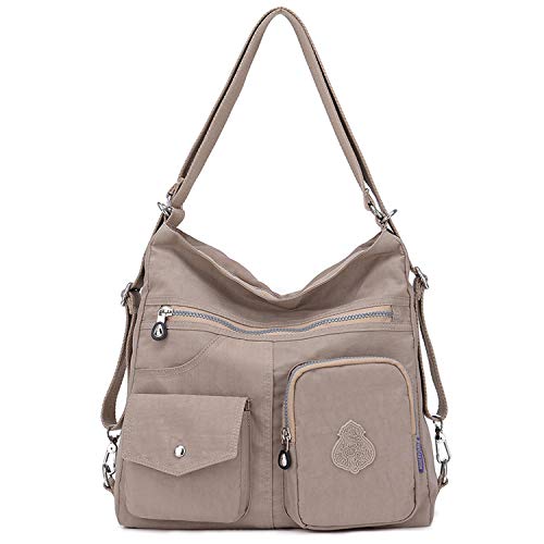 Outreo Umhängetasche Handtasche Damen Umhängetasche Umhängetasche Umhängetasche Wasserdicht Schultasche für Schule Reise Messenger Bag, Beige One, L, Vintage Outreo Umhängetasche Handtasche Damen Umhängetasche Umhängetasche Umhängetasche Wasserdicht Schultasche für Schule Reise Messenger Bag, Beige One, L, Vintage von Outreo