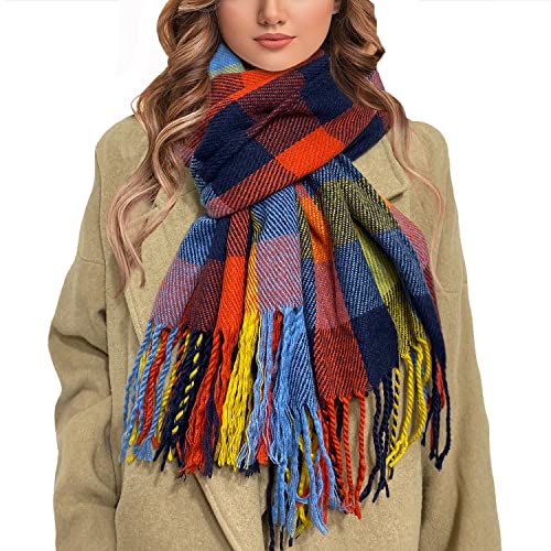 Outrip Womens Big Grid Winter Warm Lattice Großer Schal Stilvolle Karierte Decke Lange Schal Wrap von Outrip