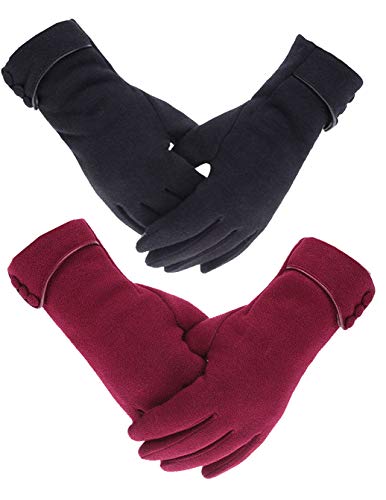 Outrip Womens Winter Warme Handschuhe Touchscreen-Telefon Thermohandschuhe Winddicht Gefütterte Dicke Lady Handschuhe von Outrip