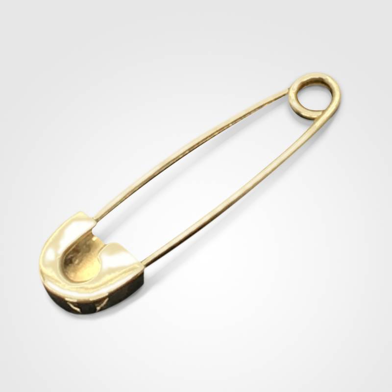 14K Gelbgold Sicherheitsnadel - Handgemachte Personalisierte Baby Anstecknadel Willkommen Geschenk Push Shower 100 Tage Taufe von OutshineDesigns