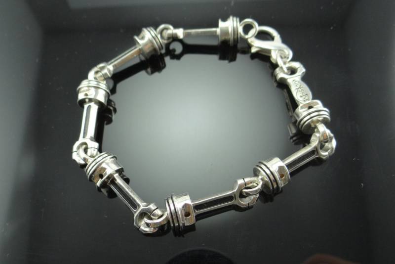 Herren 0, 925 Sterling Silber Kolben Armband - Auto Enthusiast Kolbenglieder von OutshineDesigns