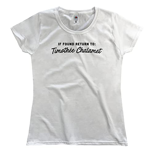 Outsider. Damen If Found Return to Timothée Chalamet T-Shirt - White - Small von Outsider.