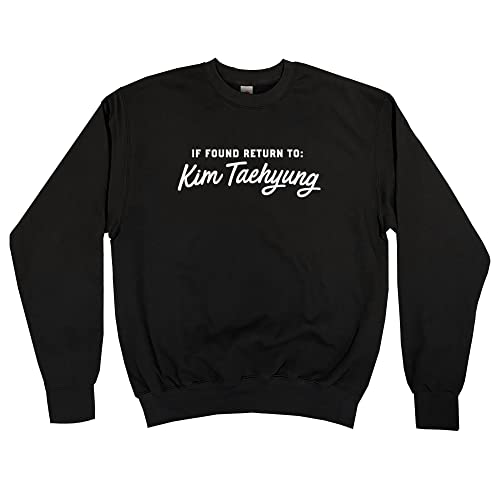 Outsider. Herren Unisex If Found Return to Kim Taehyung Sweatshirt - Black - Large von Outsider.