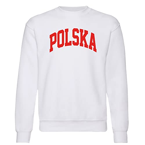 Outsider. Herren Unisex Polska Sweatshirt - White - Large von Outsider.