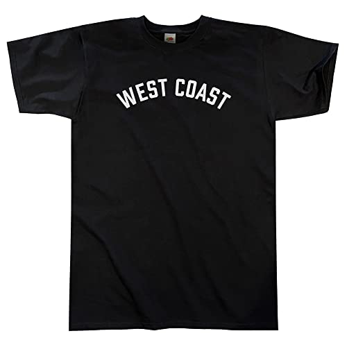 Outsider. Herren Unisex West Coast T-Shirt - Black - X-Large von Outsider.