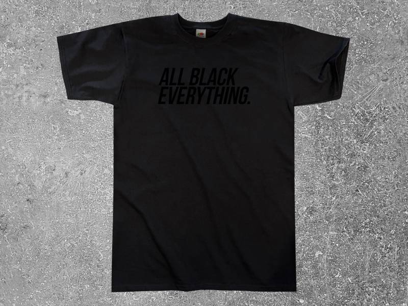 Alles Schwarz T-Shirt || Unisex/Herren S M L Xl von Outsidertees