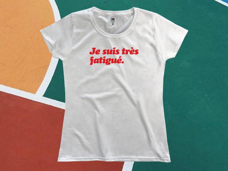 Je Suis Tres Fatigue T-Shirt || Damen Xs S M L Xl von Outsidertees
