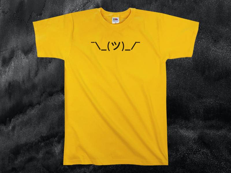 Shrugging Emoticon T-Shirt || Unisex/Herren S M L Xl von Outsidertees