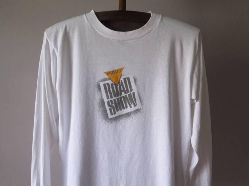 Vintage Microsoft T Shirt 90Er Jahre Road Show Langarm Software Computer 90S It Technology von OutwardToys