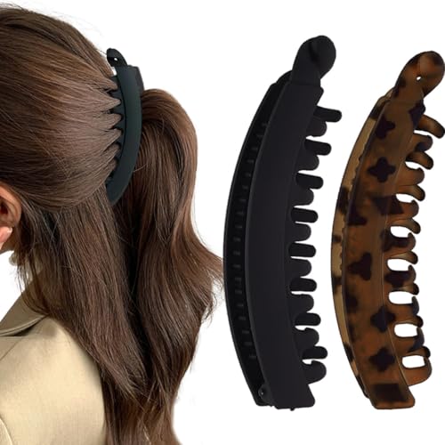 Outyua Bananenklammer, große Bananen-Haarspangen für Damen, Bananen-Clips für dickes Haar, Bananen-Clips für dünnes Haar, große Klauen-Clips für Haar Outyua Bananenklammer, große Bananen-Haarspangen für Damen, Bananen-Clips für dickes Haar, Bananen-Clips für dünnes Haar, große Klauen-Clips für Haar von Outyua