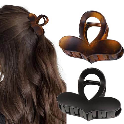 Outyua Haarklammern für Damen, mittelgroß, matt, starker Halt, für dicke, dünne, halbkämmige oder vollkämmige Frisuren, rutschfeste Clips Outyua Haarklammern für Damen, mittelgroß, matt, starker Halt, für dicke, dünne, halbkämmige oder vollkämmige Frisuren, rutschfeste Clips von Outyua
