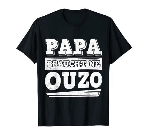 Herren Ouzo Party Griechenland Alkohol Anstoßen Schnaps Saufen T-Shirt von Ouzo Schnaps Party Grieche Geschenkideen & Designs