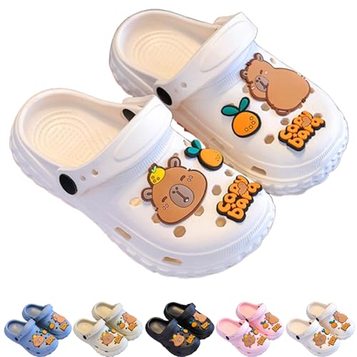 Oveallgo Capybara Hausschuhe, Weich Bequem 3D-ergonomisches Design Eltern-Kind-Partnerlook (Weiß, Erwachsene, 38, Numerisch (von/bis), EU Schuhgrößensystem, 39, Breit) von Oveallgo