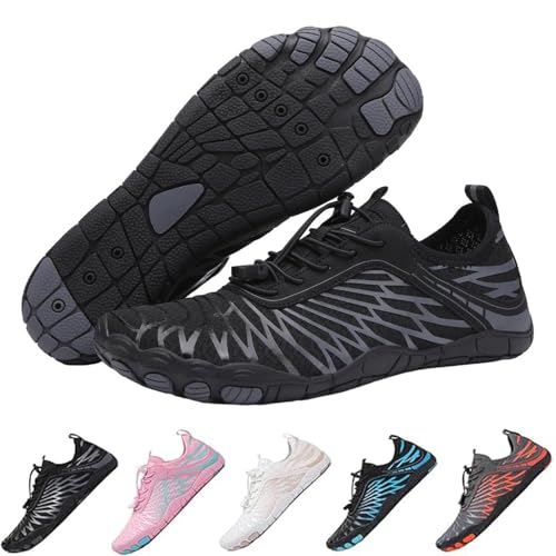 Oveallgo Geerdete Barfußschuhe, Freizeit-barfußschuhe Mit Breiter Zehe, Kupfer BarfußSchuhe Mit Erdung Damen Herren (Schwarz, Erwachsene, 39, Numerisch, EU Schuhgrößensystem, Breit) von Oveallgo